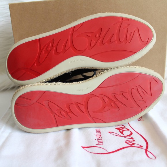 Christian Louboutin Espasneak Navy Canvas Low-Top Espadrille Sneakers - Picture 11 of 16